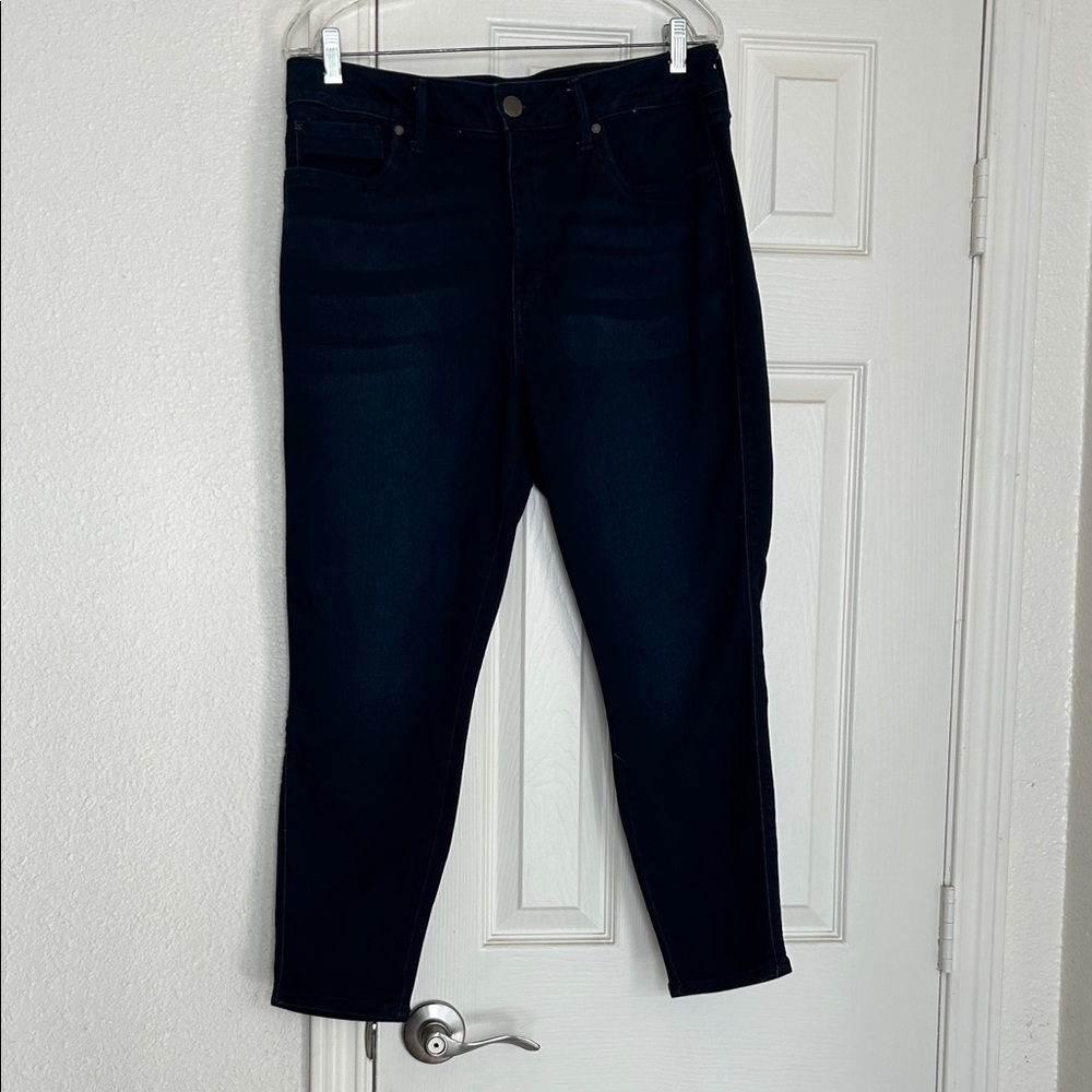 Seven7 Dark Blue Women’s Jeans - high rise, skinny crop - Picture 3 of 6